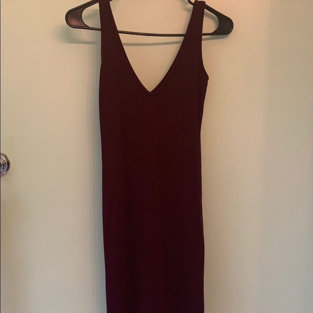 Maroon body con dress